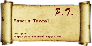 Pascus Tarcal névjegykártya
